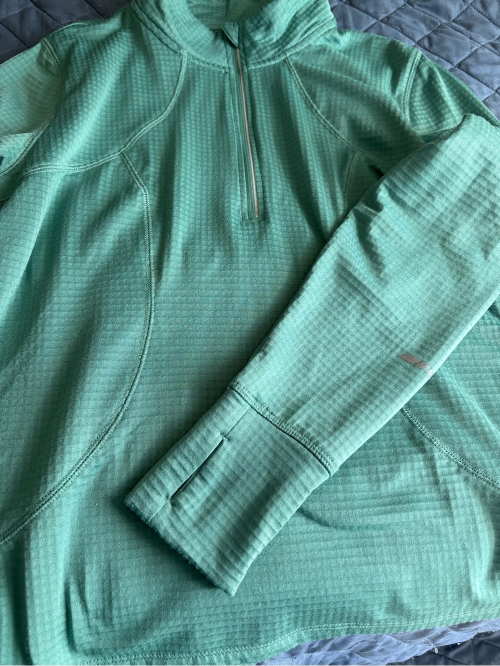 Women’s’ DSG XL Teal Long Sleeve, Waffle Fleece Activewear